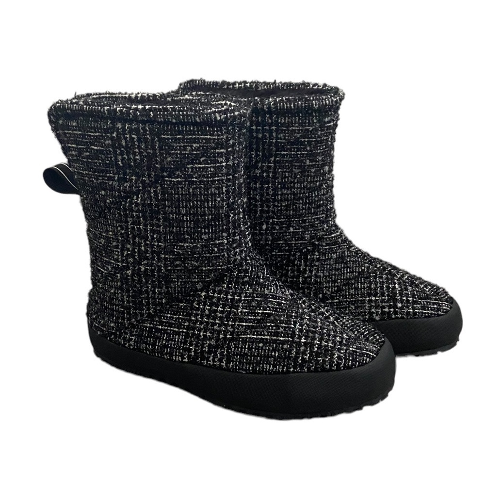 New P448 Quilted Faux Fur Tweed Bootie size 38 EUR 8 US